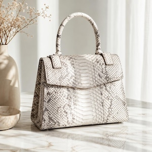 Genuine Python Leather Bag | Handmade Luxury Tote Purse | Gift for Her