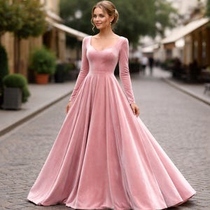 Vestido de noite longo de veludo borgonha feito sob medida | Vestido formal de luxo | Vestido especial de luxo