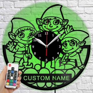 Elfen Uhr Wand Kunst Wohnkultur Schallplatte Wanduhr Benutzerdefinierte Original Elfen Geschenke Einzigartiges Design