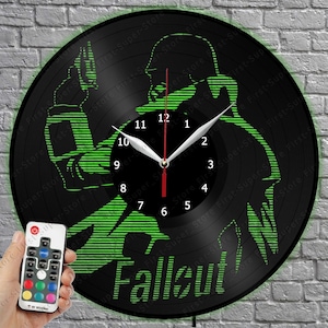 FallOut Clock Game Atomic Decor Vinyl Record Wall Clock Art Custom Order Original Gift for Lover FallOut Unique Design