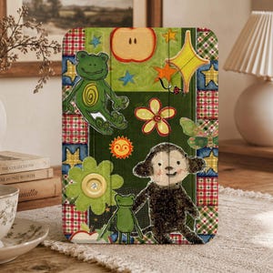 Funda para iPad con diseño de mono y rana, resistente a golpes, tipo folio, para iPad Mini 6/7, Air 4/5, Pro 11/12.9, regalo personalizado.