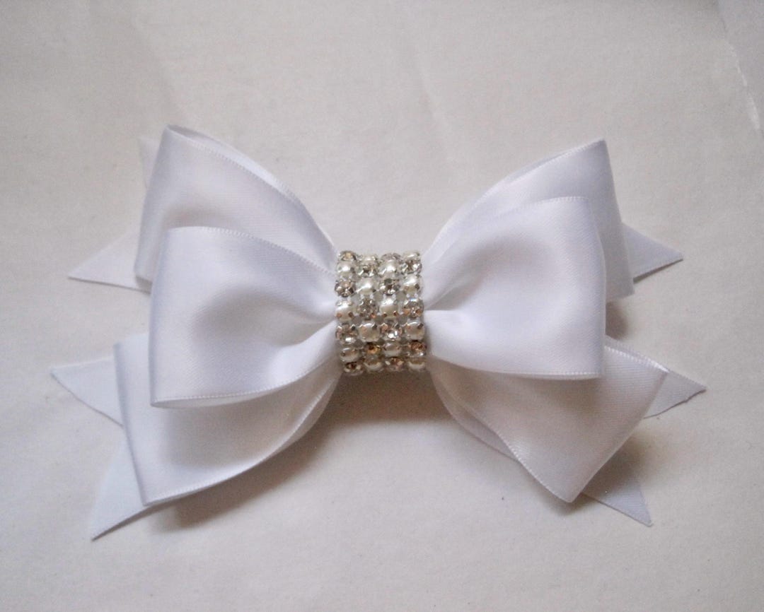 White Bow for little girls main image 1