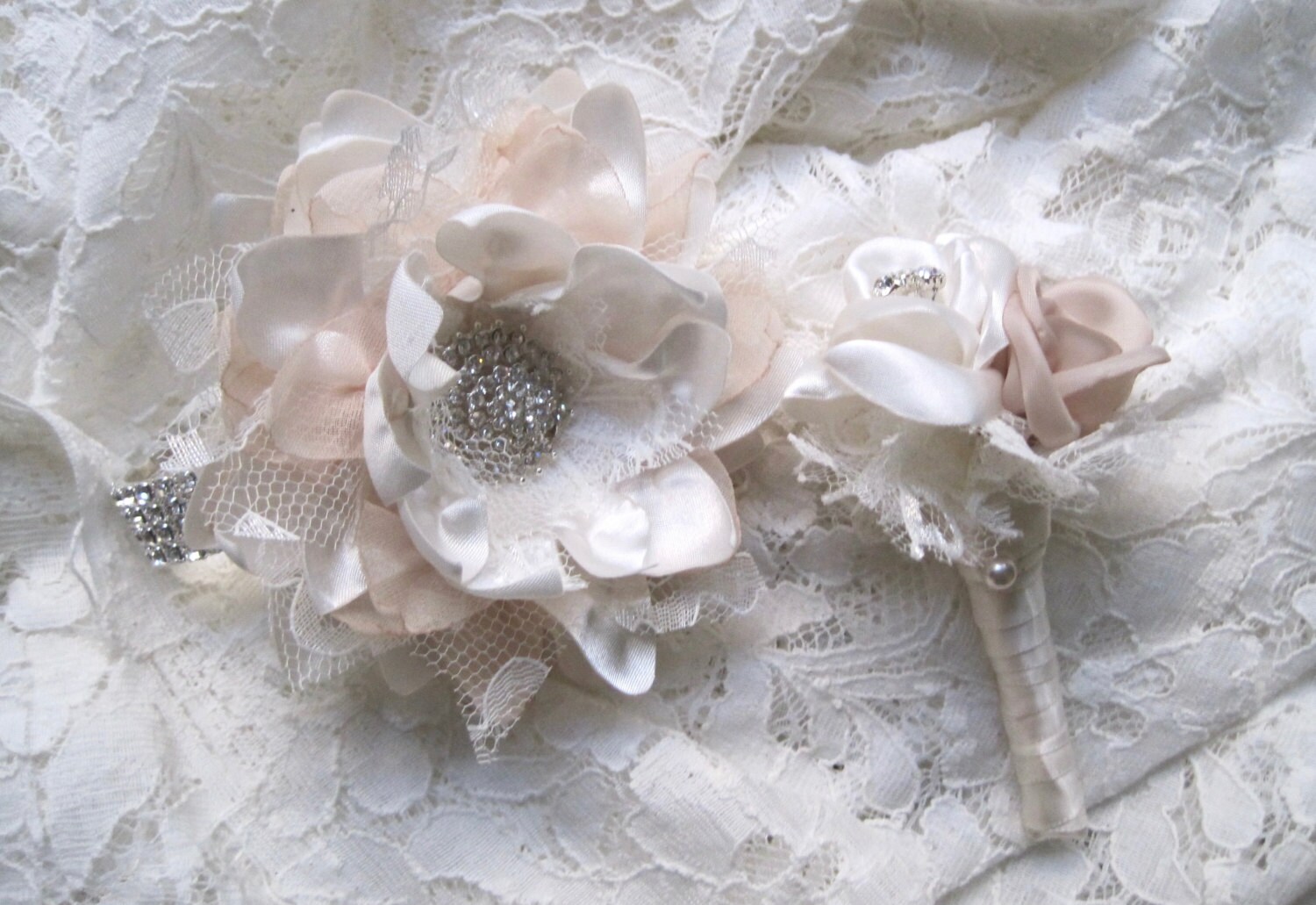 Rhinestone Wrist Corsage Bracelet Set Wedding Prom Homecoming | Etsy