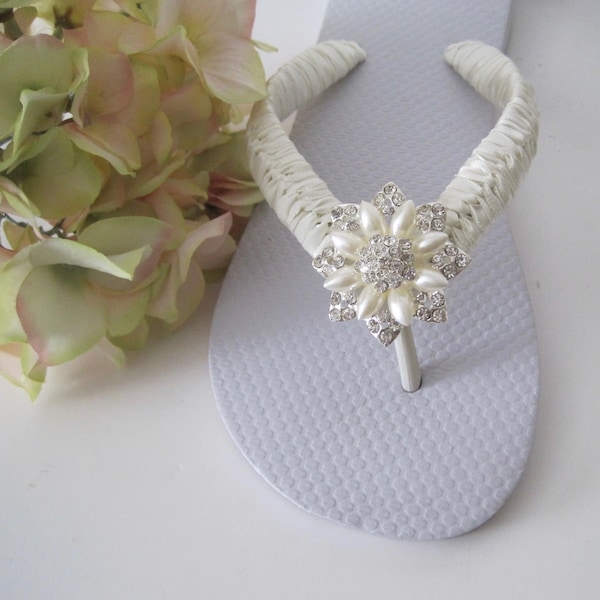 Bride Flip Flops - Etsy