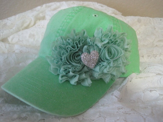 mint green baseball cap