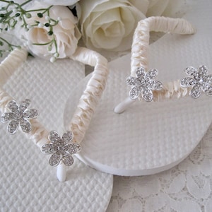 Bridal Flip Flop Wedge Wedding Flip Flops Reception Flip Flop Youth Toddler Flip Flops Little Girl Flip Flops Bridal Sandals Wedding Sandals