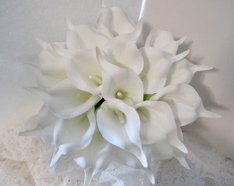 Calla Lilly Bridal Bouquet Real Touch Calla Lillies Wedding Bouquet Brides Flowers Bridal Bouquet Alternative Bouquet Bridal Flowers