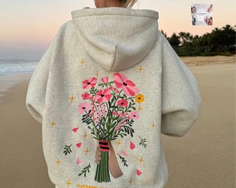 Women's Dandy Hoodie Oversized Floral Print