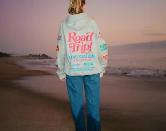 Sudadera con capucha estampada Dandy Road Trip para mujer