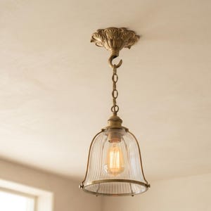 Kit de canopla de teto em cobre maciço com gancho, suporte ornamentado dourado para luminária, placa decorativa para lustre para pendurar luzes. imagem 5