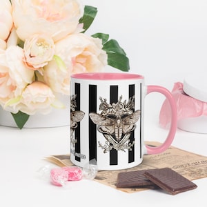 Death moth Mug with Color Inside