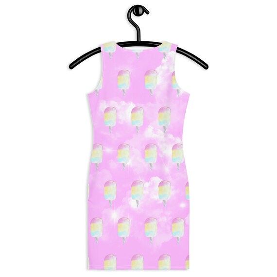 cotton candy dress women Cotton Candy Skater Dress: Pastel Tie-Dye Print, Women's Clothing