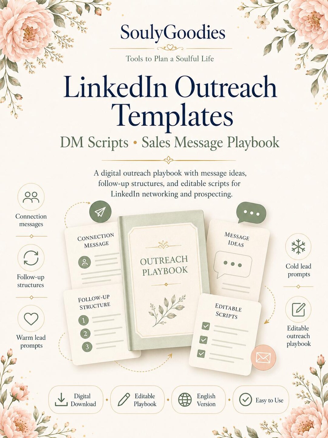 Linkedin Outreach Templates | DM Scripts | Sales Message Playbook - Etsy