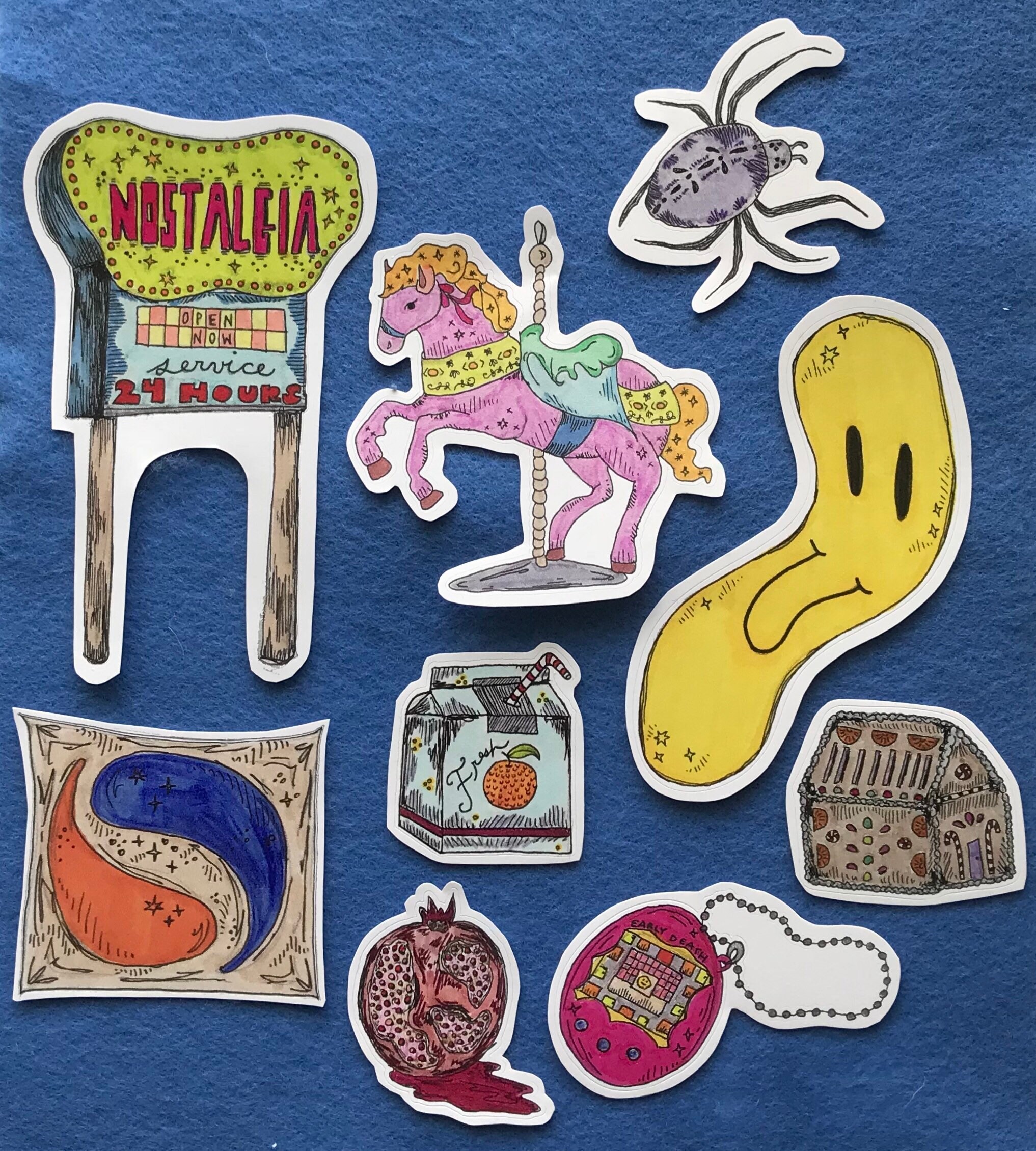 Nostalgia Sticker Pack dibujado a mano 90&rsquo;s Y2K | Etsy