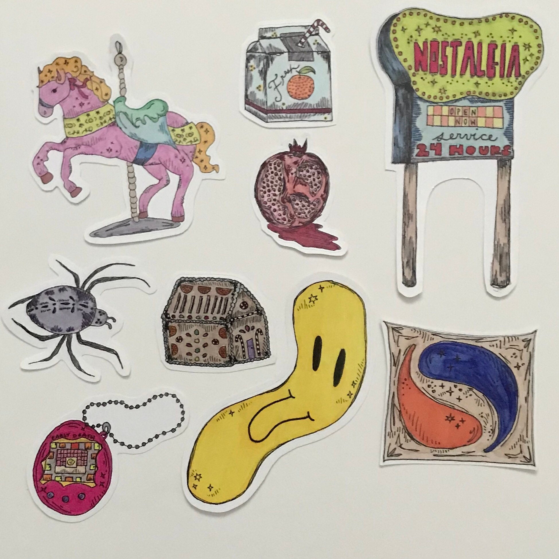Nostalgia Sticker Pack dibujado a mano 90&rsquo;s Y2K | Etsy