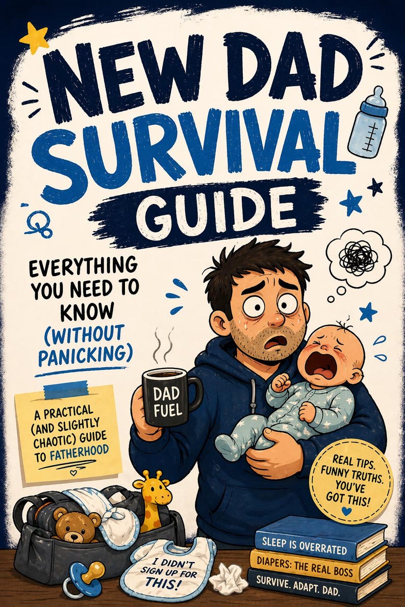 New Dad Survival Guide | Funny First Time Dad Printable Book (digital ...