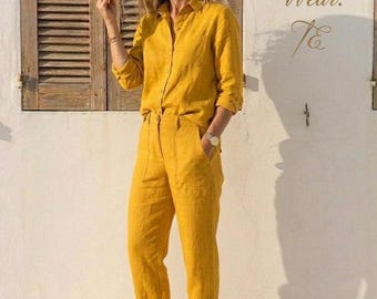 Elite Stitch Wear: mosterdlinnenset