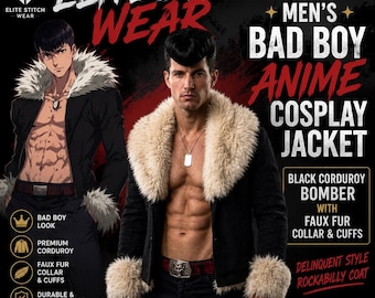 Elite Stitch Wear: Bad Boy-anime-cosplayjack voor heren