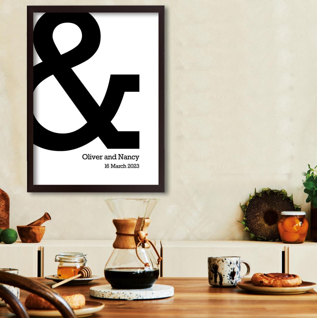 Names Intertwined Typographic Wall Art - Etsy