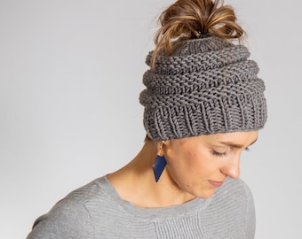 Messy Bun Pattern- Easy Knitting Pattern- Adult Size