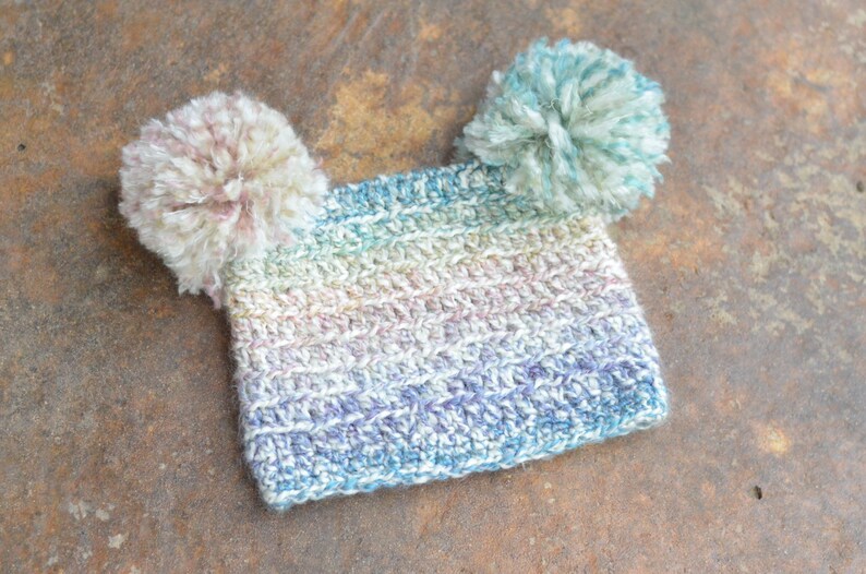 Photo Prop Toddler beanie Girls winter hat Winter hat Pom Pom Beanie Christmas gift Baby shower gift Double Pom Pom hat Pom Pom hat