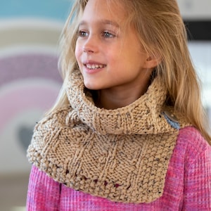 Knit Pattern Cowl- The Barley Cowl (Toddler, Child, Adult size)