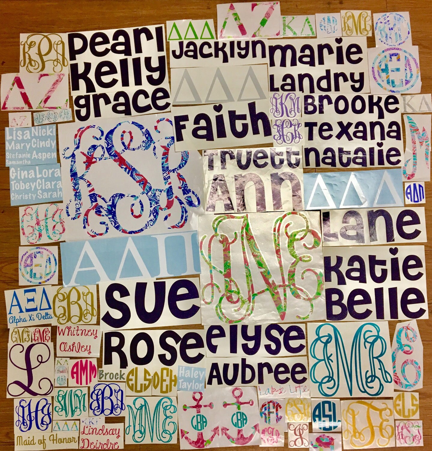 Vinyl Monogram Price List Literacy Basics