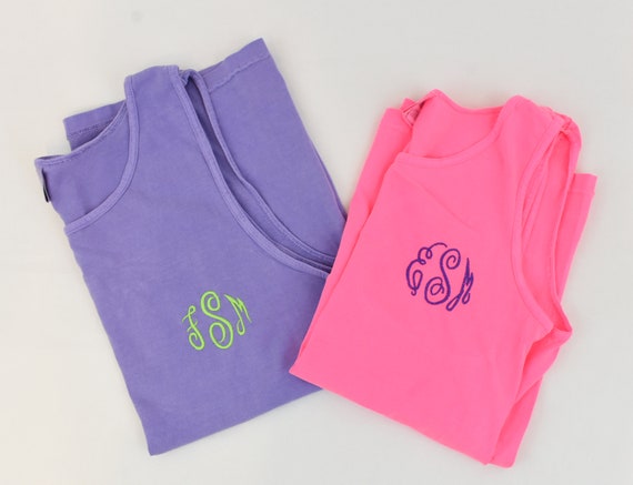 Monogrammed Comfort Colors Tank Top Etsy