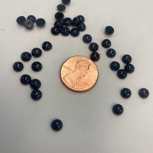 Black onyx natural cabochon 5mm round
