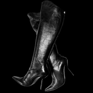 Pointed Toe Leather Boots - Etsy