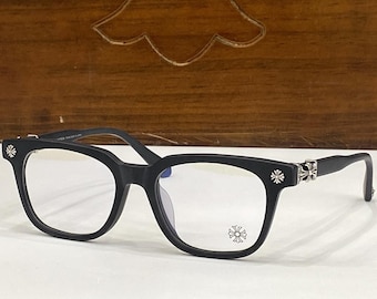 Montura de gafas góticas con corazones cruzados y flores, estilo punk vintage, óptica, regalo para él/ella, cromo.