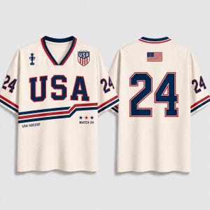 USA Soccer Jersey, Retro USMNT Shirt, Custom Number Jersey, American Soccer Fan Gift