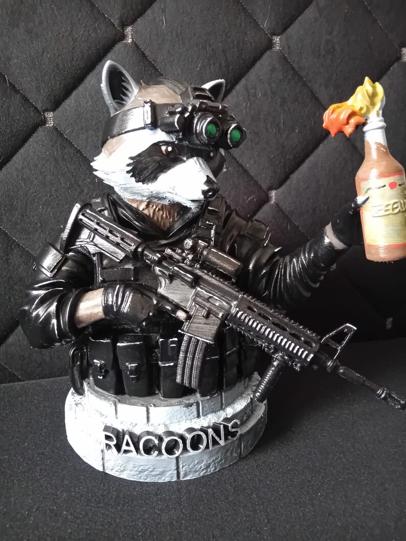 Tactical Racoons Rocket Sculpture - Etsy