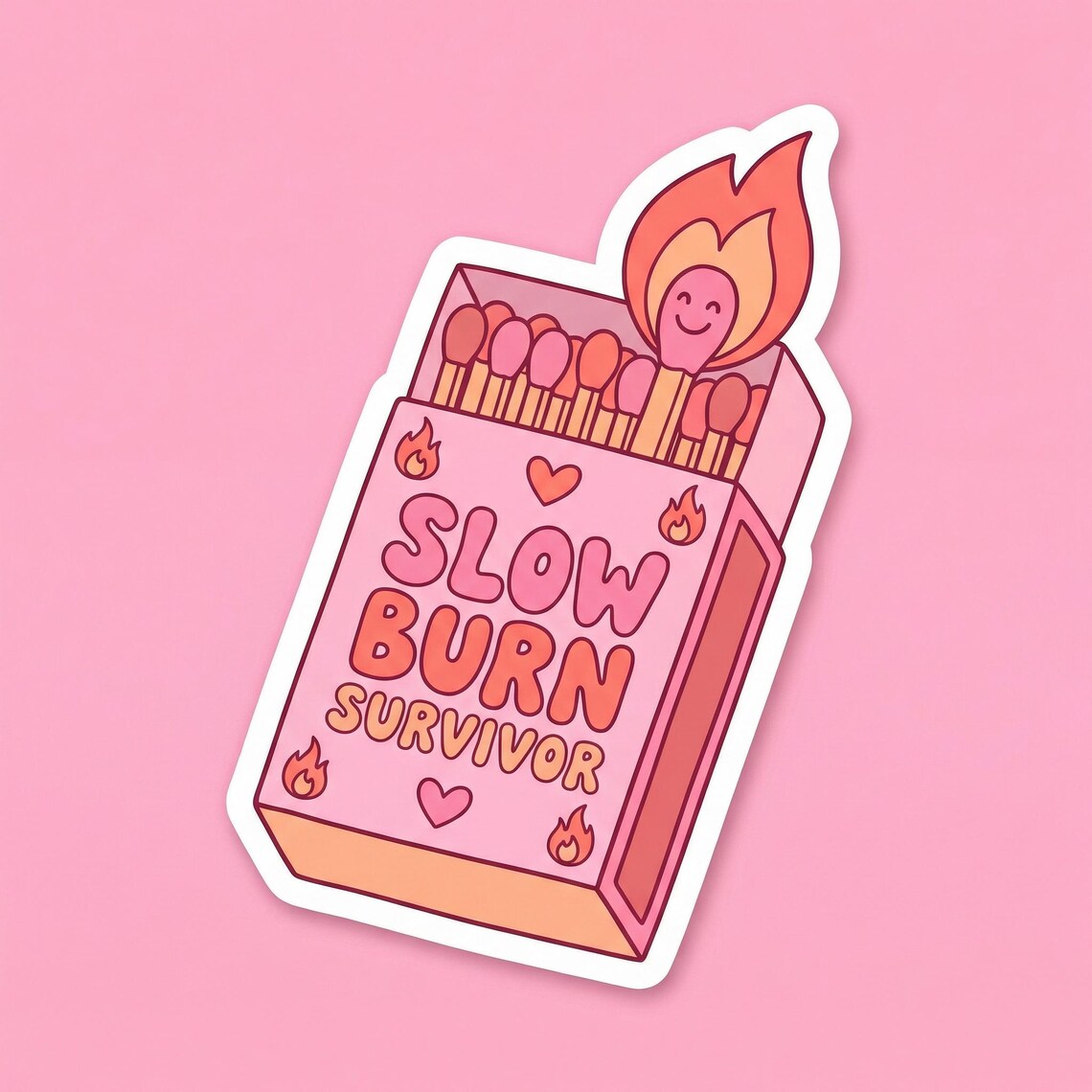 Slow Burn Survivor Sticker | Bookish Romance Sticker | Matte, Glossy ...