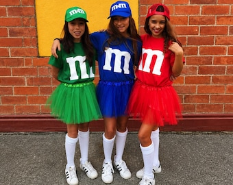 Maglietta abbinata a tema caramelle - Maglietta cosplay M&M Candy per Halloween, maglietta della famiglia M&M Candy, maglietta di gruppo della squadra Candy, costume di Halloween