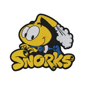 Snorks Cartoon Patch Embroidered Funny Character Patch Iron On