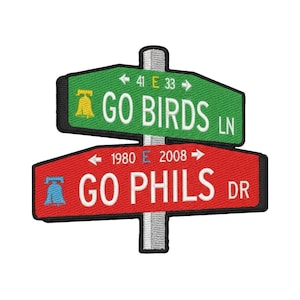 Go Birds Go Phils ストリートサインパッチ | フィラデルフィアのスポーツファン向けグッズ