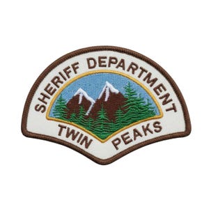 Parche del Departamento del Sheriff de Twin Peaks, bordado para planchar.