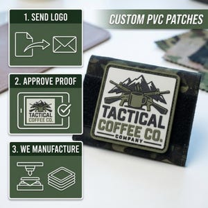 Bulk Custom PVC Patch – Tactical Morale Rubber Badge (Iron-on/hook & loop Backing)