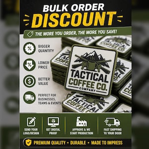 Custom 3D PVC Patches with Velcro | Wholesale Logo Morale Tactical Gear