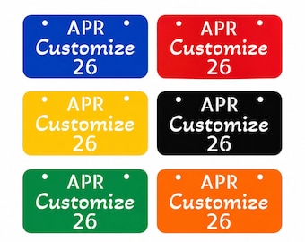 Mini matrícula delantera de metal personalizada para coche infantil, bicicleta, motocicleta, placa con nombre personalizado