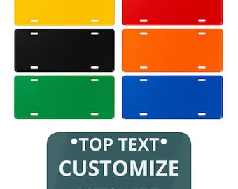 Mini placa de matrícula delantera metálica personalizada, placa decorativa personalizada, (6" x 3"), accesorios para automóviles