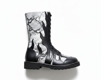 Botas de lucha libre - Calzado deportivo negro de piel sintética resistente para entrenamientos y competiciones de lucha libre – El regalo perfecto para atletas