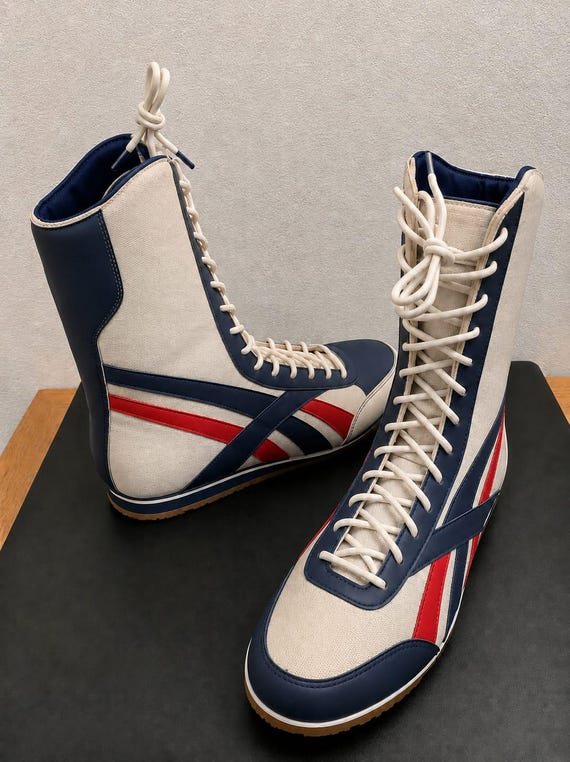 Custom Leather Wrestling Boots, Handcrafted High-Top Athletic Footwear for Performers