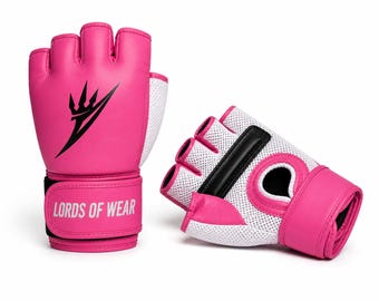 Fingerless Boxing Gloves – Comfortable, Breathable MMA Gloves for Training & Sparring – Perfect Gift for Fighters and Fitness Enthusiasts