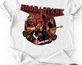 Die Jungen Laz Alonso Hoobastank Vintage Hoobastank Bootleg Tee | Y2K Alternative Rock Band T-Shirt | Retro 2000er Jahre Nostalgie Musik T-Shirt