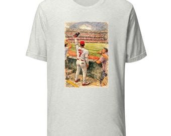 Vintage Style Baseball Spieler Fan Art T-Shirt | Jo Adell # 7 Skizzen-Grafik-T-Shirt | LA Baseball-Liebhaber-Geschenk |  Unisex-T-Shirt