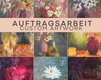 Dipinto personalizzato | Arte personalizzata | Opera d'arte dipinta a mano | Idea regalo | Pezzo unico