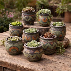 May include: A set of three ceramic mugs with a speckled, matte finish. Each mug features a different color: light blue, cream, and gray. The mugs have a simple, modern design with a rounded shape and a comfortable handle.