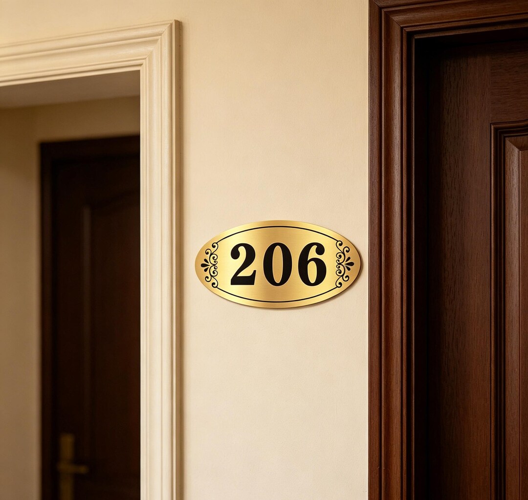 Custom House Number Sign Plaque Door Room Acrylic Personalized Address ...